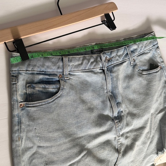 NEW Wild Fable High Rise Distressed Stretch Denim Jean Mini Skirt - Picture 9 of 11